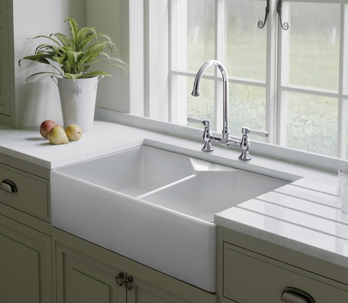 Fired clay kitchen sinks